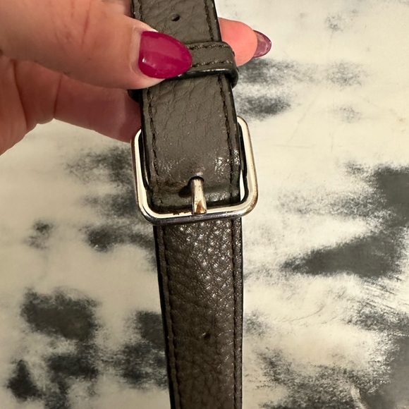 Marc By Marc Jacobs Gray Crossbody Bag Detachable Leather Strap Silver-Tone Zip - Picture 6 of 11